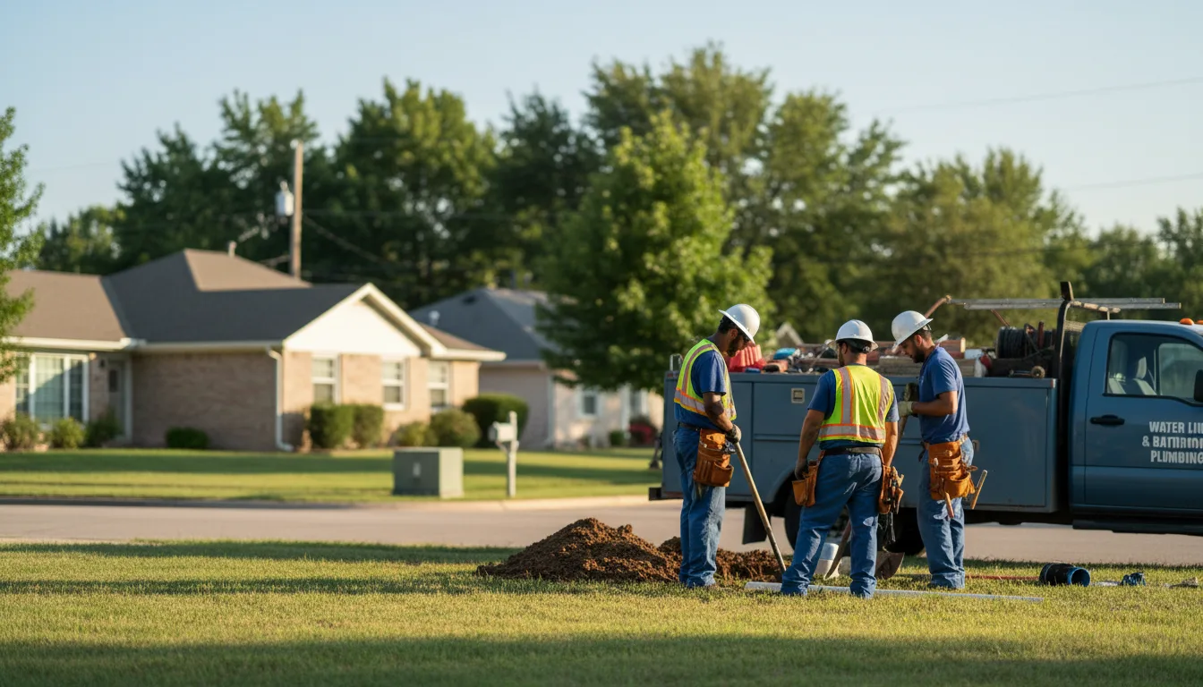 Residential water line and bathroom plumbing service in Reading, MN